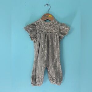 Kate Quinn Smocked Flutter Sleeved Jumpsuit 3-6 months